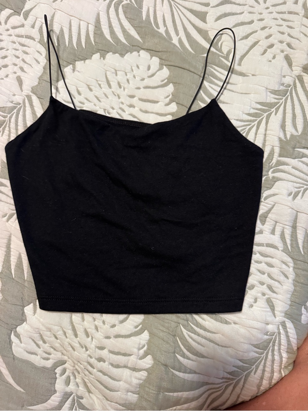 Black Spaghetti Strap Crop Top size S